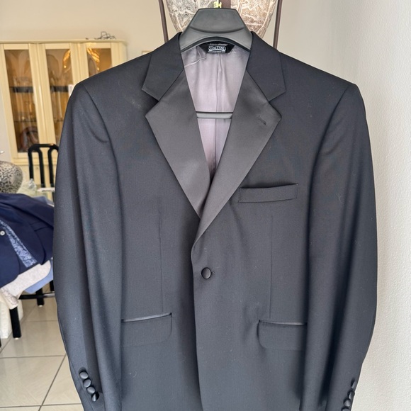 Stafford Elegant Black Tuxedo Jacket